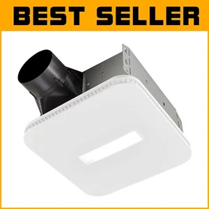 Low Noise Bathroom Exhaust Fan with LED Lighting - 80 CFM & Easy Installation - Picture 1 of 9