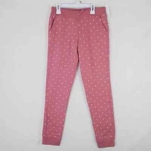 Oshkosh Fleece Lined High Rise Jogger Girl's Size 14 in Pink Polka Dots - Picture 1 of 12