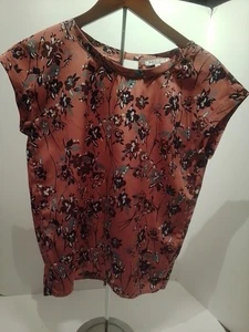 Abercrombie & Fitch blusa donna floreale estiva camicia cappuccio maniche taglia small - Foto 1 di 4