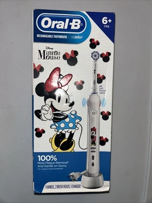NIB Oral-B MINNIE MOUSE Rechargeable Toothbrush Disney, 1 Handle & 2 Brush Heads - Image 1 of 4