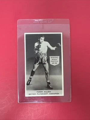 Boxing News Photos No. 59 Terry Allen British Flyweight Champion Card - Image 1 of 2