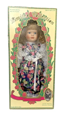 Limited Collection Doll Porcelain Includes Matching Ornament Vtg in Original Box - Image 1 of 4