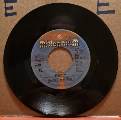 Frankie & The Knockouts: Sweetheart - Millenium 45rpm Promo - VG - Image 1 of 2