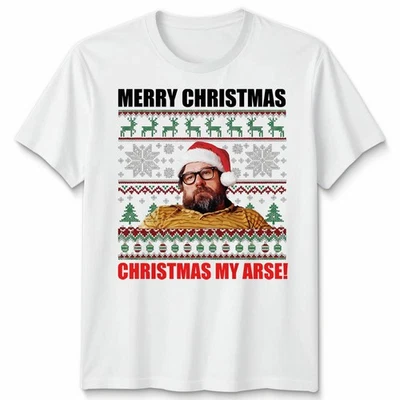 BANANA-TEES Jim Royle Merry Christmas T-Shirt Retro My Arse Funny Tee Gift UK Classic