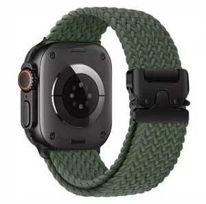 Apple Watch pleciony pasek 42/44/45/46mm ciemnozielony - Zdjęcie 1 z 6