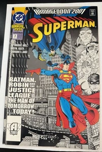 Superman Annual #3 (1991) DC Comics 9.2 NM- Batman 1st Print Comic Book - Picture 1 of 2