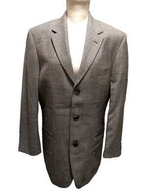 Vintage Made in USA Hugo Boss Einstein Mens Pin Check Wool Silk Blend Blazer 38R - Image 1 of 4