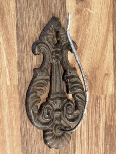 Old Invoice Paper Spike General Store Harp Key Hanger Antique Vintage Cast Iron - Picture 1 of 7