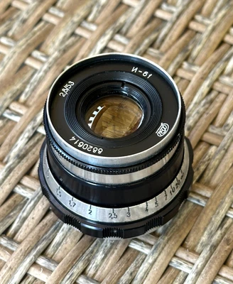 RUSSIA lens Industar 61L/D ZEBRA I-61 USSR RF m39 2,8/53 FED Zorki Camera L39 - Image 1 of 4