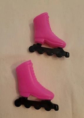 Zapatos Barbie ☆ Artículos Deportivos, Patines Rosa Neón y Negro Años 90 Foto 1 de 2