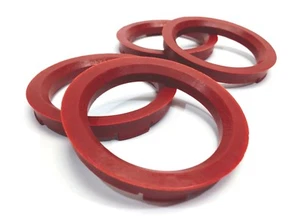 73.1 - 57.1 Spigot Rings, Set of 4, Hub Rings, TUV Approved, VW AUDI SEAT SKODA - Picture 1 of 5