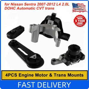 4pcs Engine Motor Trans Mount For Nissan Sentra 2007-2012 Sedan 4-Door 2.0L AT - Picture 1 of 11