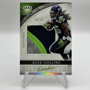 Panini Crown Royale Alex Collins RC 2016 4 colores parche dulce/50 - Seahawks - Imagen 1 de 7