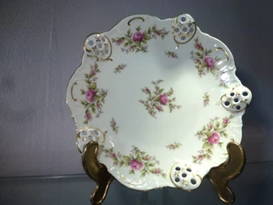 Rosenthal Sanssouci elfenbein Moosrose Durchbruchschale Ramona Poliergold - Picture 1 of 4