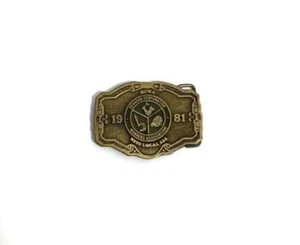 HCWA 1981 Union Buckle, Hesston Corporation Workers Association, de colección - Imagen 1 de 3