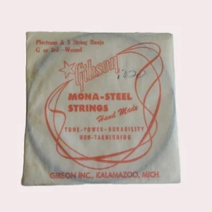 Vintage Gibson Mona Steel Banjo strings- NOS G or 3rd Wound - Picture 1 of 2