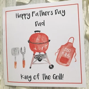 Personalisierte BBQ Grill Vatertag Karte Papa Papa Opa Geburtstag Vatertag - Bild 1 von 6