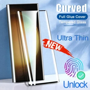 3D Screen Protector Tempered Glass Curved For Samsung S24 S23 Ultra S22 S21 Film - Picture 1 of 11