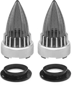 3 1/4'' Bullet Turn Signal Light Smoke Lenses Covers Caps Screw-in For Harley - Picture 1 of 8