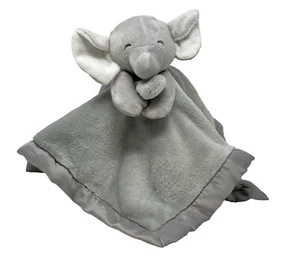 CARTER'S Gray Elephant Lovey Plush 2016 Security Baby Blanket Satin Trim - Picture 1 of 5