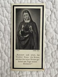 Vintage deutsche Todesbeerdigung Heilige Gebetskarte 1935 - Bild 1 von 2