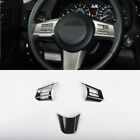 For Subaru outback Legacy 2010-2014 Carbon fiber Steering wheel button trim 3pcs