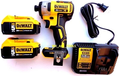 Dewalt DCF887 20V 3-Speed Brushless 1/4 Impact, 2) DCB205 5.0 Batteries, Charger - Image 1 of 4