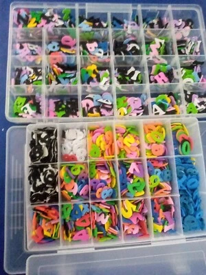 ALPHABET & NUMBERS DIMENSIONAL STICKERS SET - Image 1 of 4