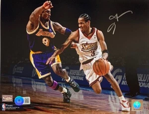 Allen Iverson handsigniert Philadelphia 76ers 8x10 Foto vs. Kobe Bryant Beckett - Bild 1 von 2