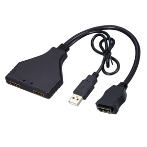 Adattatore Cavo Sdoppiatore HDMI 2.0, da 1 a 2 Vie Uno HDMI Femmina a Doppio HDMI Femmina - Foto 1 di 4