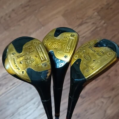 Vintage Classic Wilson Staff X-31 RH Fairway Woods 3, 4 , 5 Set R Steel Shafts  - Image 1 of 4
