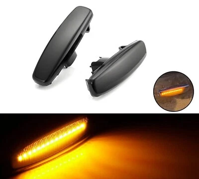 2 дымчатых светодиодных передних габаритных фонаря указателя поворота желтого цвета для Nissan Infiniti - Изображение 1 из 4