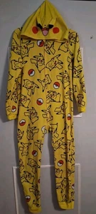 Pokemon Pikachu Union Anzug Hoodie Schlafanzug Jungen Jugend XL 14/16 Einteiler Kostüm - Bild 1 von 6