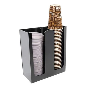 Disposable Paper Cup Dispenser, Acrylic Coffee Cup and Lid Storage Organizer ... - Picture 1 of 7