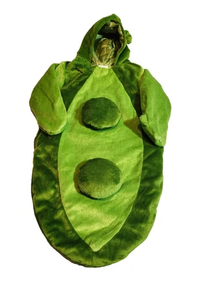Tom's Toy Disfraz Internacional Halloween Vaina Guisante Peluche Verde, Forrado Satinado Talla 0-6 meses Foto 1 de 4