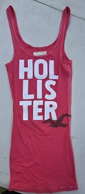 Y2K Hollister Rib Knit Tank Top Size Medium Fuschia - Image 1 of 3
