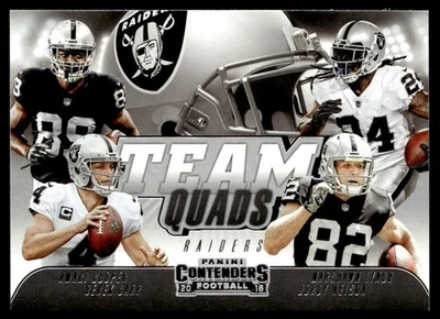 2018 Panini Contenders Team Quads Derek Carr/Amari Cooper/Marshawn Lynch/Jordy - Image 1 of 2