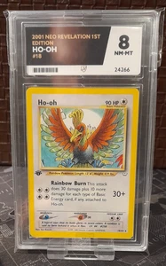 Pokemon Ho-Oh Non-Holo Rare 18/64 1. Edition Neo Revelation WOTC Ace Grading 8 - Bild 1 von 4