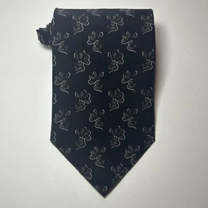 Giorgio Armani Cravatte Black Floral Tie Short Wide Necktie Silk Italy 55.5x4” - Picture 1 of 10