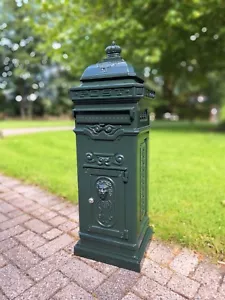 Englischer Briefkasten, Postkasten, Standbriefkasten, Mailbox, Post, Brief, Grün - Bild 1 von 3