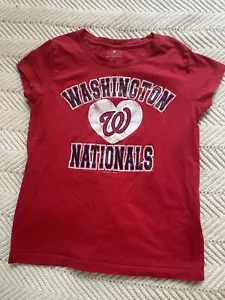 Washington Nationals Girls T Shirt Size 10/12 - Picture 1 of 4