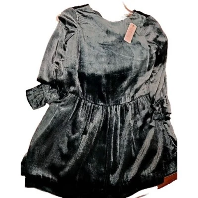 Nuevo con etiquetas Vestido de Vacaciones Gymboree Terciopelo Verde Talla 6 Foto 1 de 4