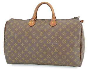 Authentic LOUIS VUITTON Speedy 40 Monogram Boston Handbag Purse #43948