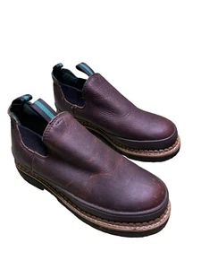 GEORGIA GIANT Women’s 7 M Steel Toe Brown Leather Romeo Work Shoe Boot GS362 - Picture 1 of 6