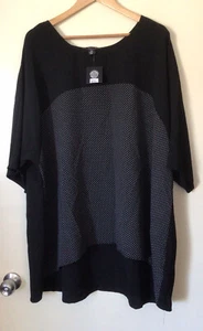 NEW WOMENS BeMe BLACK TUNIC SIZE 24 - Picture 1 of 6