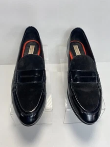 Rag & Bone Dina Penny Loafers – Black Patent Leather & Suede Size 39 - Picture 1 of 7
