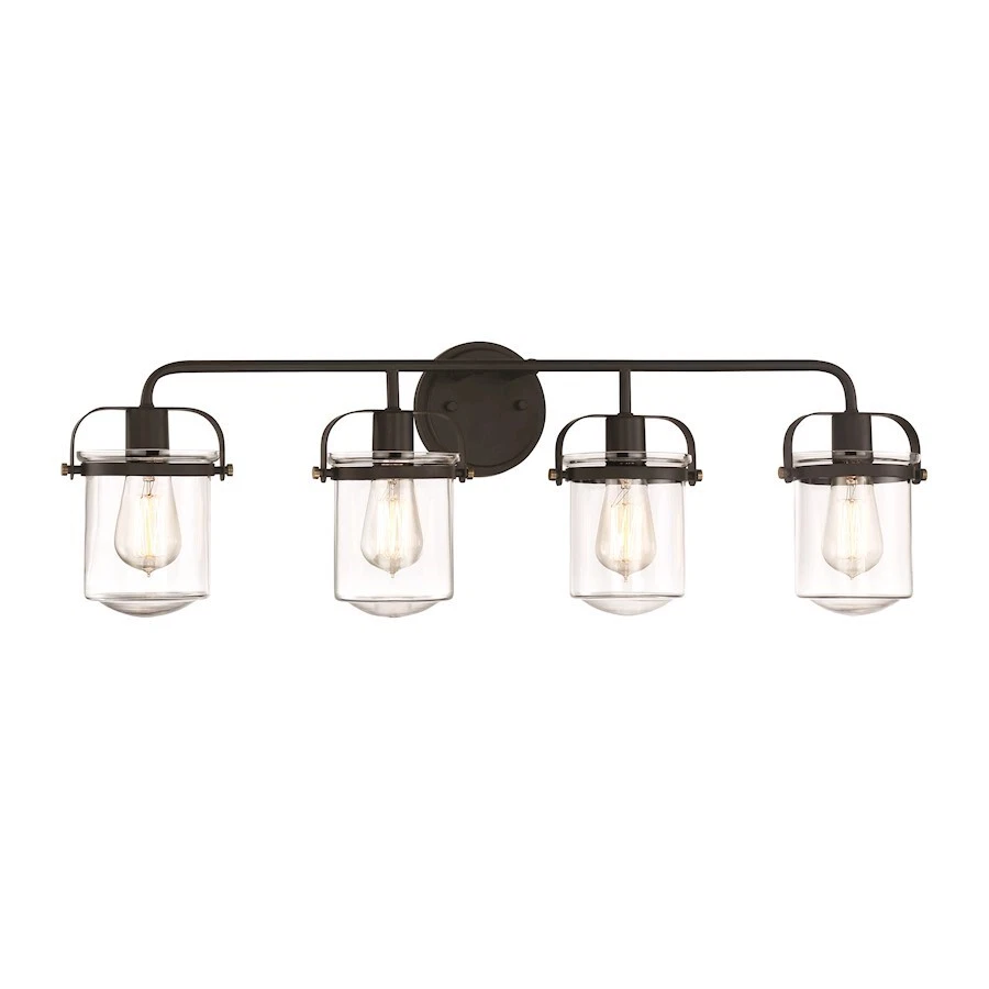 Barra de baño Designers Fountain Jaxon 4 luces en bronce frotado con aceite - 90604-ORB Foto 1 de 1