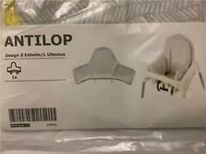 IKEA ANTILOP Baby Hochstuhlbezug mit Reißverschluss grau weiß 604.543.71 - NEU - Bild 1 von 2