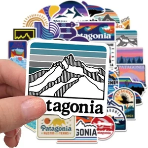 Stylish Brand for Patagonia Outdoor Waterproof Stickers Set of 55 8 x 4 cm - Picture 1 of 6