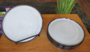 6 pezzi LUZERNE piatti da portata marrone/blu maculato PRANZO/INSALATA - Foto 1 di 2